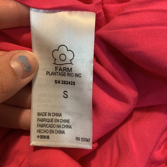 Farm Rio Red Chili Pepper Paper Bag Tie Waist Mini Skirt Sz S NWT - Picture 12 of 14